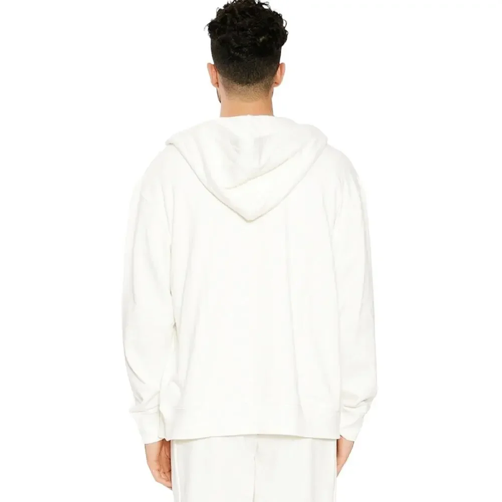 Naked Wardrobe Front Zipped Up White Hoodie Size XL BNWT